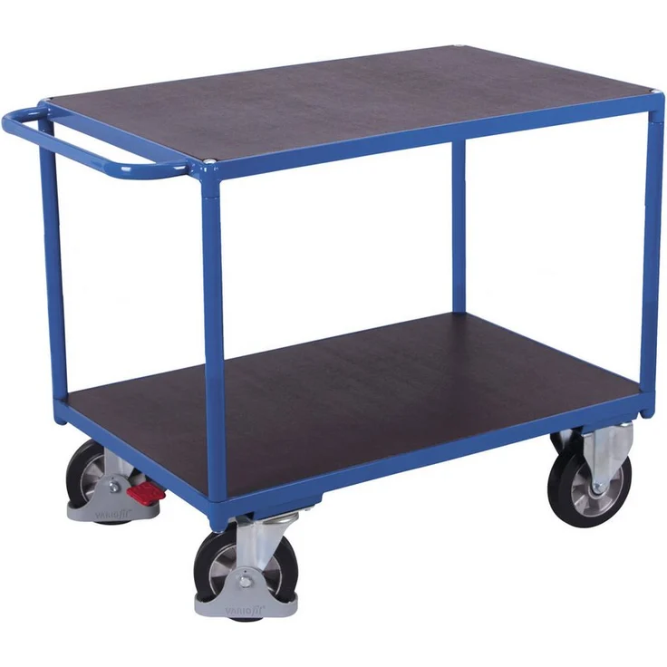 CORDES VARIOfit Schwerlast Tischwagen, Transportwagen mit 2 Ladeflächen 1.195 x 800 mm, RAL 5010 enzianblau, Traglast 1000 kg