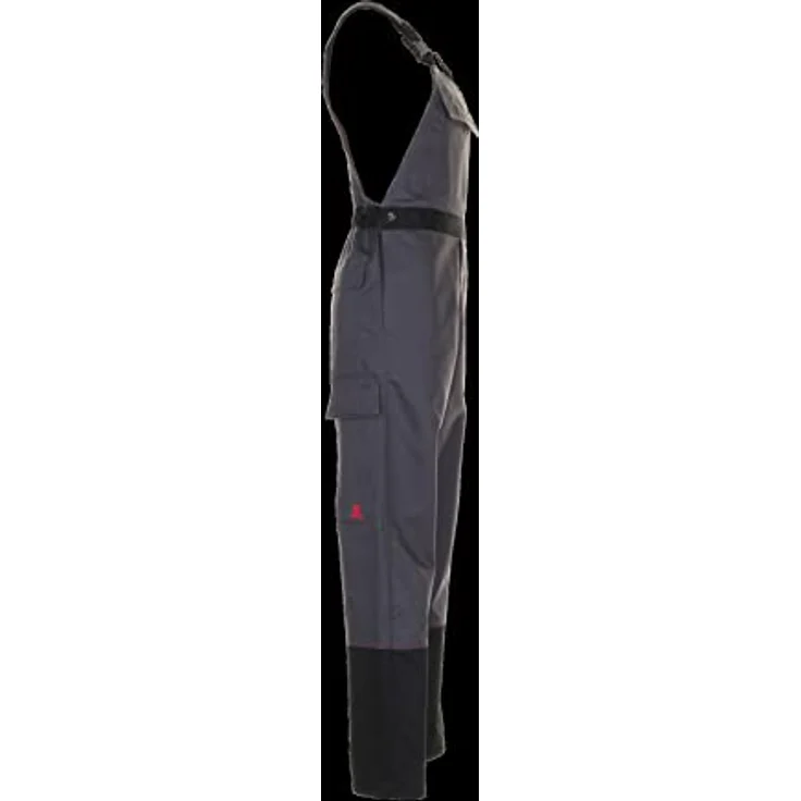 Planam 5530 Weld Shield Latzhose, flammhemmend und antistatisch, grau/schwarz, Größe 58 – Bild 3