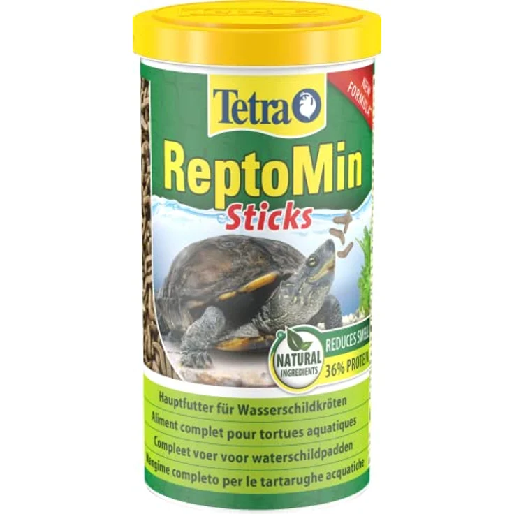 Tetra ReptoMin Sticks Schildkröten-Futter - ausgewogenes Hauptfutter für ausgewachsene Wasserschildkröten, 1 L Dose – Bild 1
