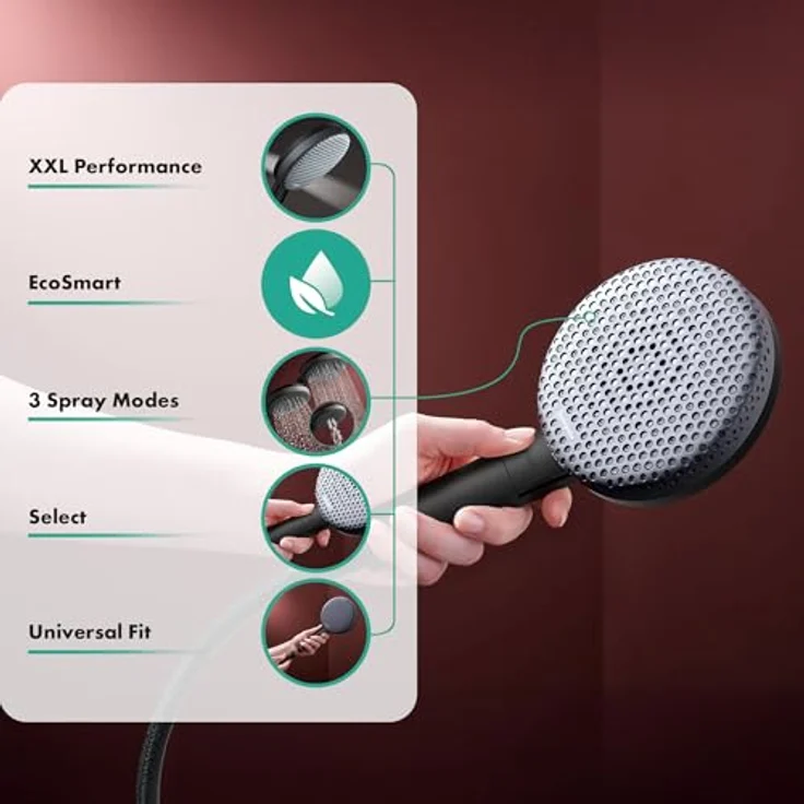 hansgrohe Raindance Alive Select S Duschbrause 125 mm, 3jet EcoSmart, chrom – Bild 2