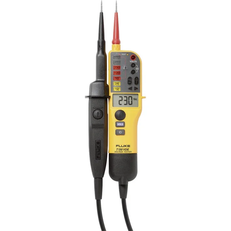 Fluke T130/VDE Zweipoliger Spannungsprüfer CAT III 690 V, CAT IV 600V LED, LCD, Akustik, Vibration – Bild 1