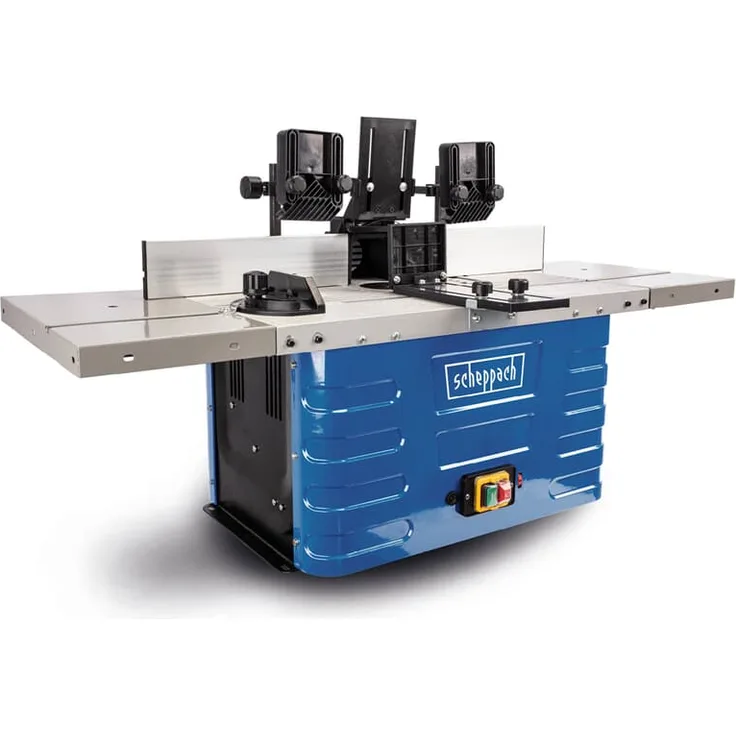 Scheppach Fräsmaschine HF60 Tischfräsmaschine | 230V 1500W | Spannzangen 6/8/12mm | Spindelhöhe max. 40mm | variable Drehzahlregulierung 11500 bis 24000 min-1 | inkl. Tischverbreiterungen