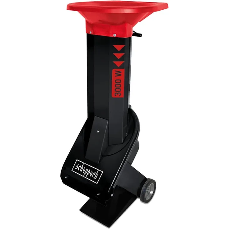 Scheppach Häcksler BIOSTAR 3000 Gartenhäcksler - 230V, 3500 Watt Leistung, Ast- Ø 50 mm, Made in Germany, Wattendemesser, inkl. Fahrvorrichtung