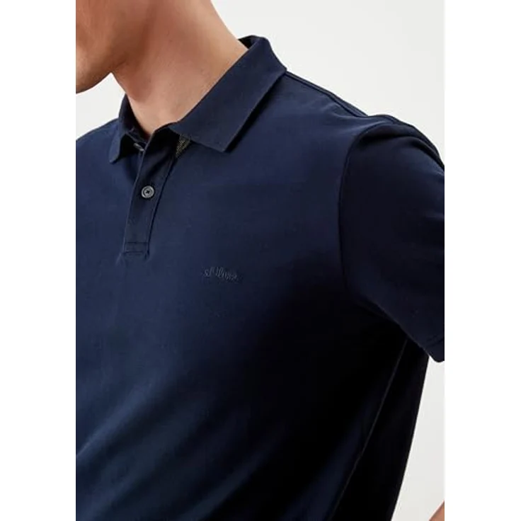 s.Oliver Poloshirt mit Logostickerei, Jersey Baumwolle, hüftlang, basic geschnitten – Bild 6