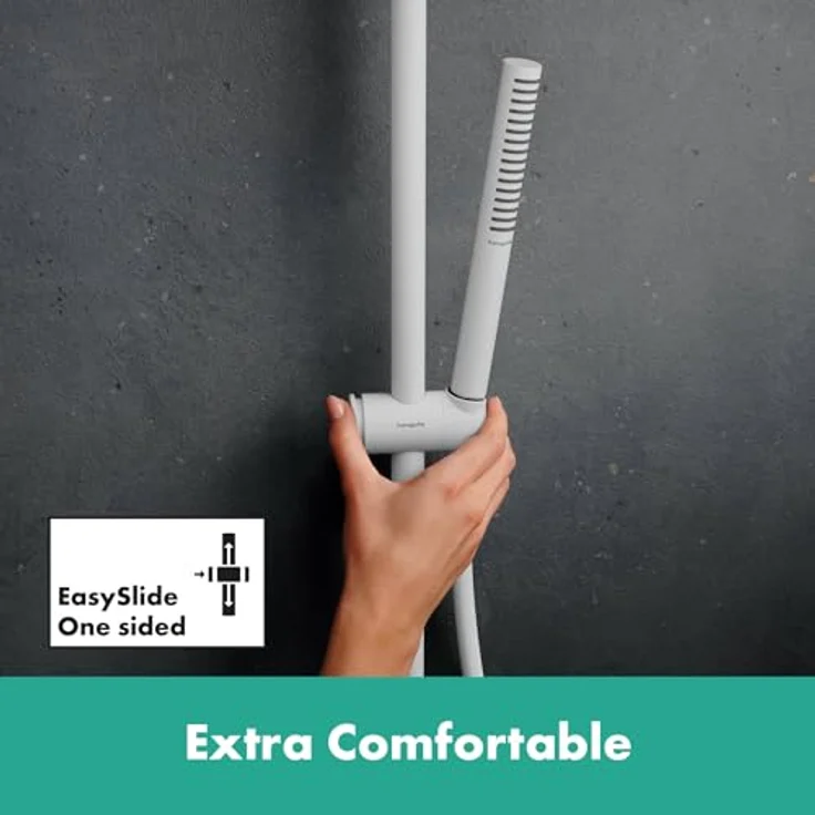 hansgrohe Pulsify S Puro Duschsystem 260, 1jet, Ecostat Fine, Wandmontage, mit PowderRain und schwenkbarem Brausearm – Bild 6