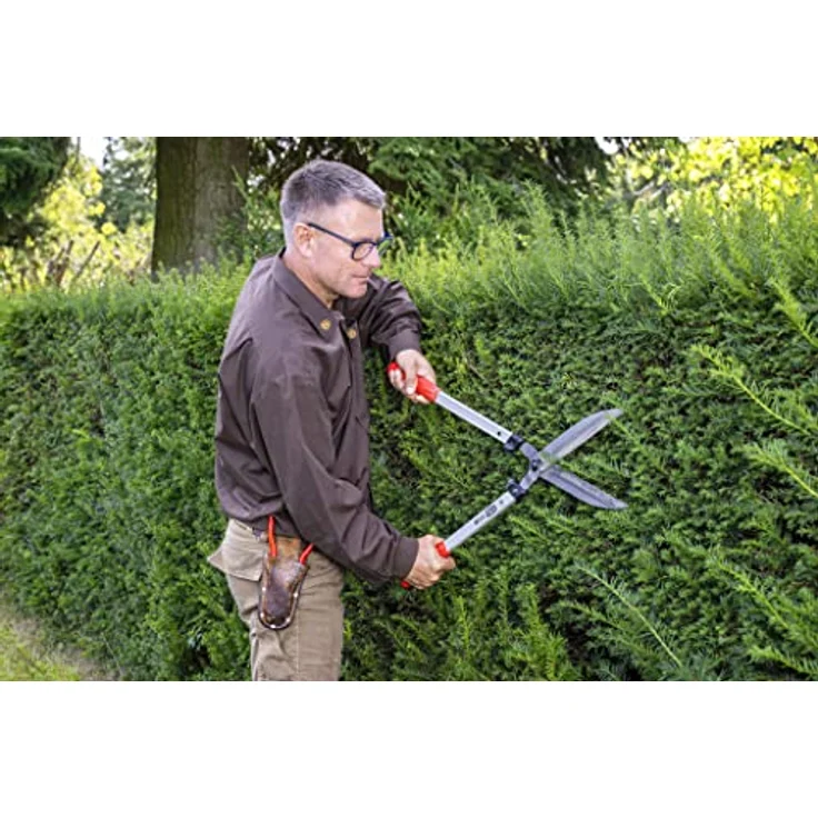 FELCO Heckenschere 250-63 (Länge 63 cm, Griffe I-Beam Aluminium, Klingen mit Chrombeschichtung, Gartenschere, große Klingen, Fettschraube) – Bild 4