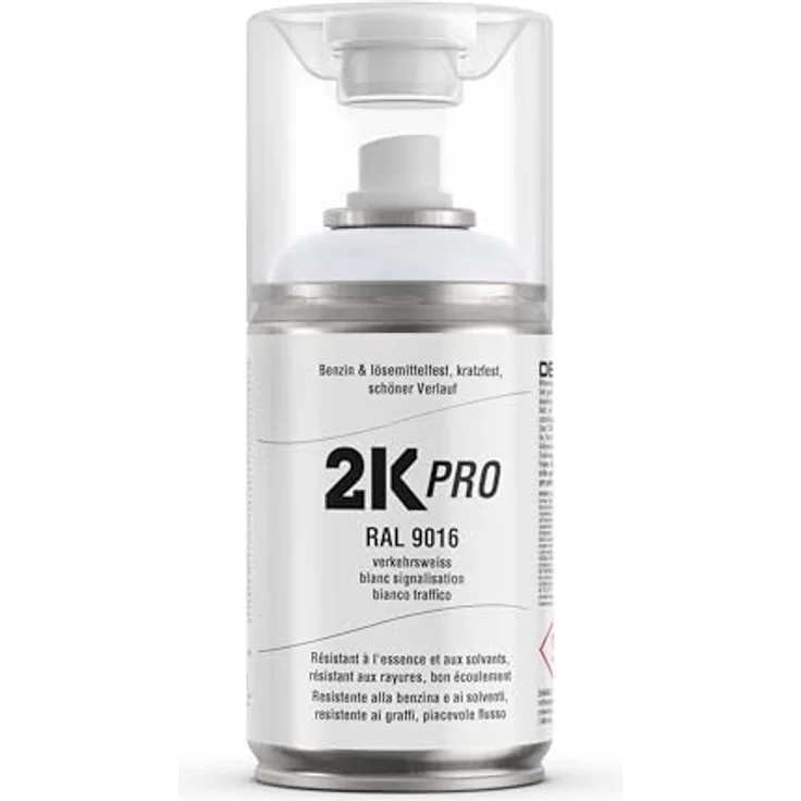 2K PRO 2K Spraydose, Hochwertiger 2-Komponenten Sprühlack mit extrem hoher Kratzfestigkeit und UV-Schutz, transparent – Bild 1