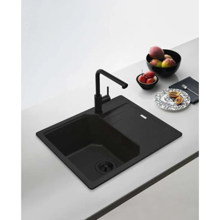 FRANKE Küchenarmatur Einhebelmischer mit 360° Schwenkbereich, Zugauslauf und Honeycomb-Strahlregler, Black Matt – Bild 6