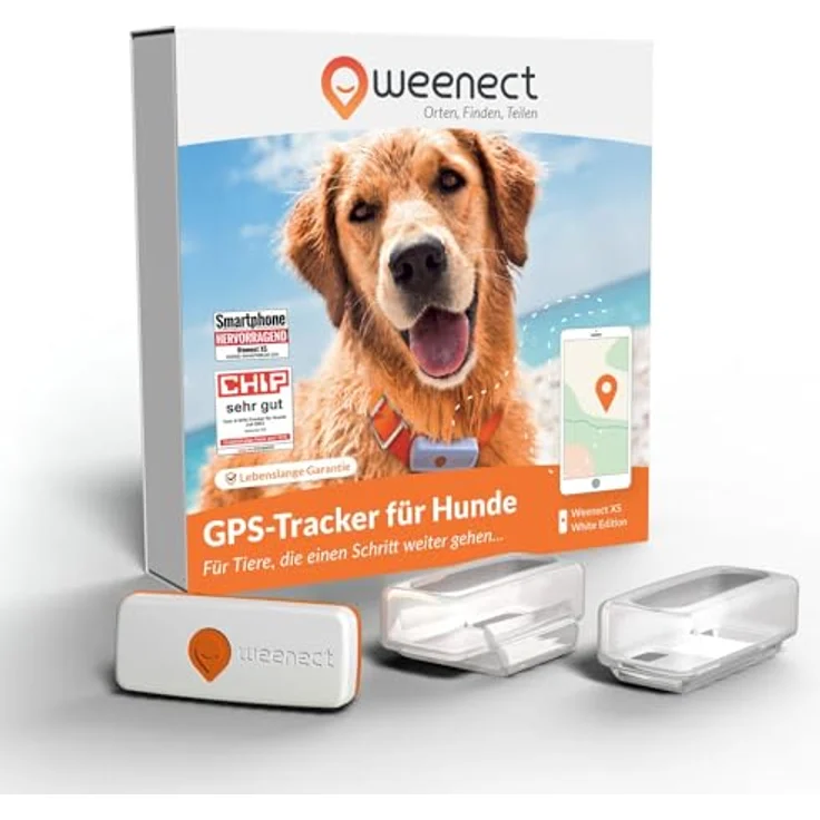 Weenect XS für Hunde - NEU Mini GPS-Tracker für Hunde | GPS-Tracking in Echtzeit | Kleinstes Modell auf dem Markt | Abonnement | Wasserdicht – Bild 1