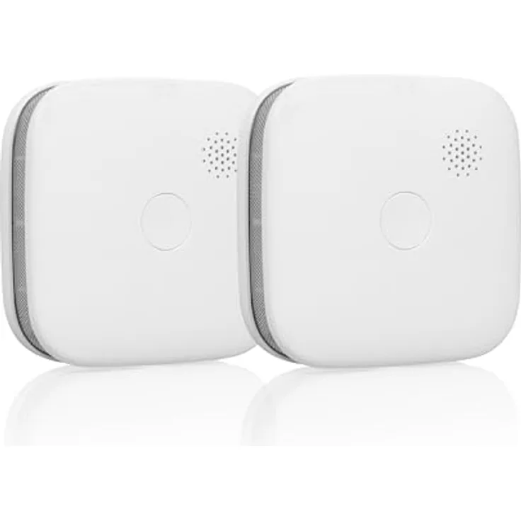 Smartwares Interkonnektierbarer Rauchmelder 2er-Pack - 5-Jahres-Batterie, Optischer Sensor, Leuchtanzeige - FSM-11652