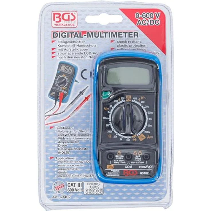 BGS 63402 | Digital-Multimeter | 3 1/2-stellig | mit Aufstellklappe | mit LCD-Anzeige | Strommessgerät – Bild 4