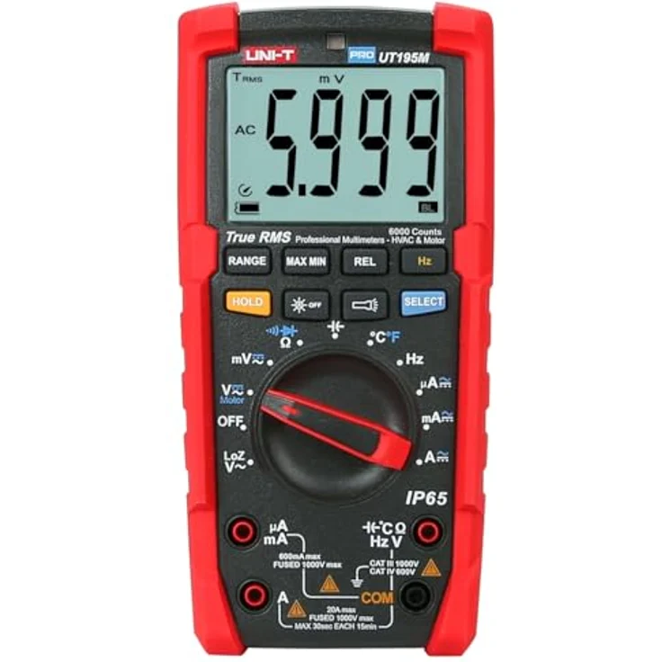 UNI-T Professional Multimeter UT195M, True-RMS Digital-Multimeter mit schützender IP65 und Fallsicherheit – Bild 4
