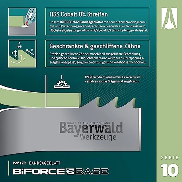 Bayerwald M42 Bandsägeblatt - 1640 x 13 x 0.65 x 8 12 ZpZ – Bild 5