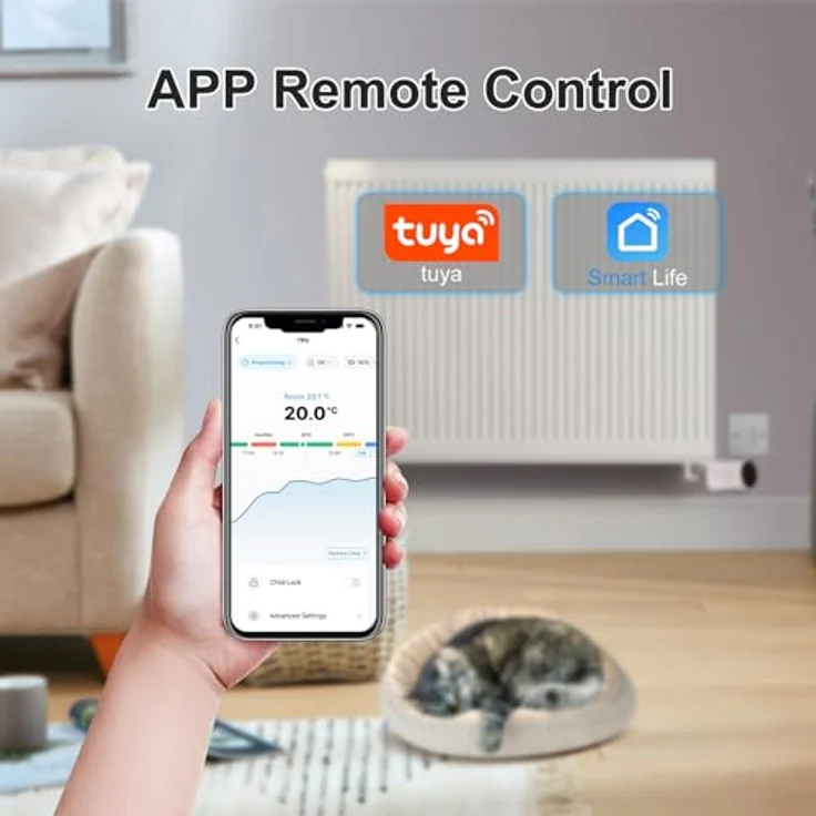 SALCAR Smartes Heizkörperthermostat Heizung, WiFi Thermostat kompatibel mit Amazon Alexa & Google Home, programmierbar, ohne Gateway, inkl. 6 Adapter – Bild 3