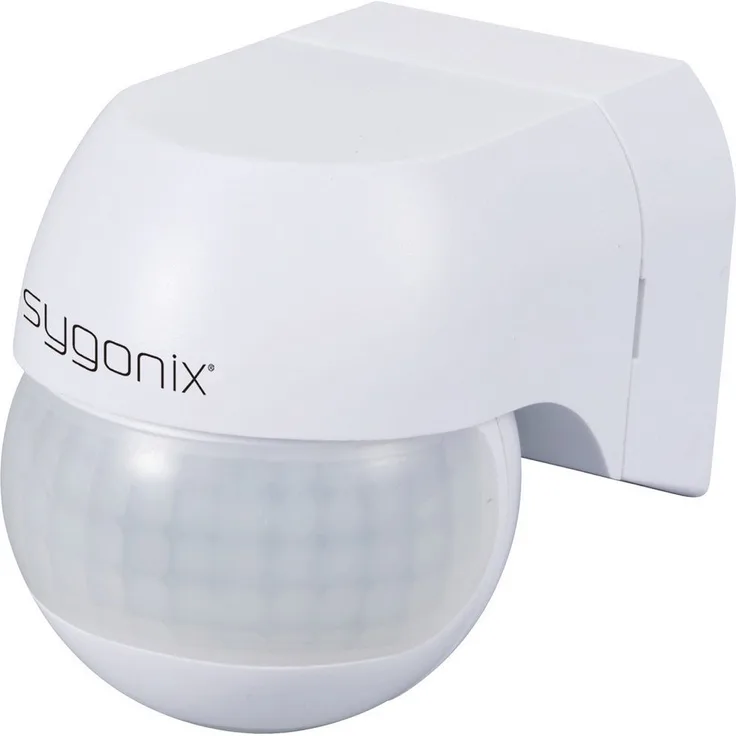 Sygonix SY-6733024 Wandbewegungsmelder, PIR-Bewegungsmelder 360°, IP44, für Innen- und Außenbereich, 1200 W schaltbar