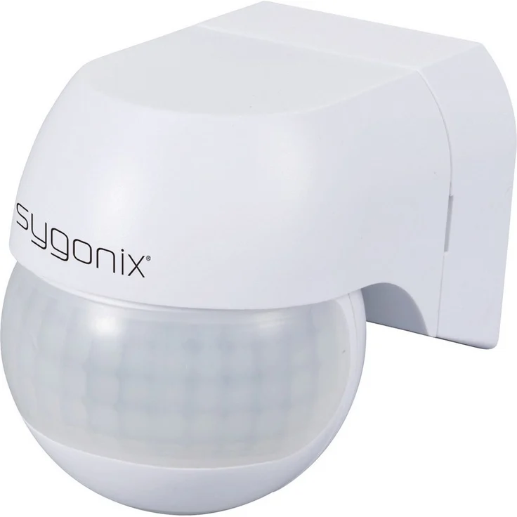 Sygonix SY-6733024 Wandbewegungsmelder, PIR-Bewegungsmelder 360°, IP44, für Innen- und Außenbereich, 1200 W schaltbar