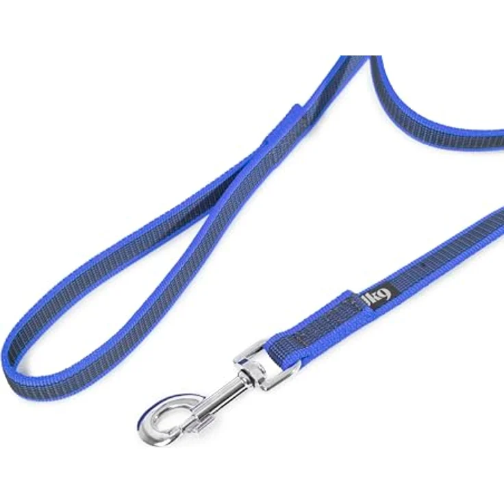 IDC Color & Gray gumierte Leine, 20 mm x 1 m mit Schlaufe, Blau-Grau – Bild 2