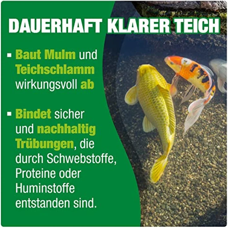AQUALITY Gartenteich Teich-Aktiv 3in1 (Langfristig klarer Gartenteich - baut Mulm und Teichschlamm ab - verbessert deutlich die Wasserqualität), Inhalt:2 kg – Bild 2