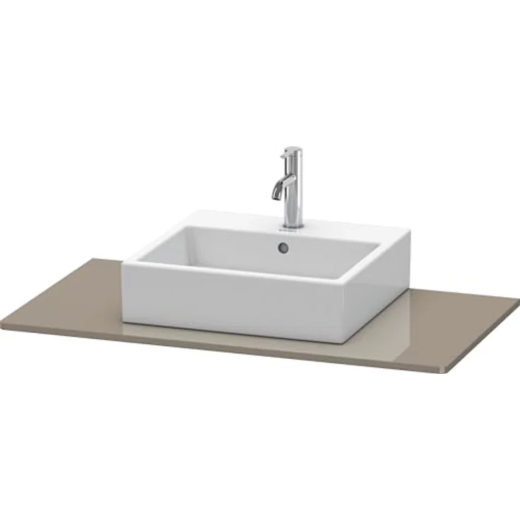Duravit XSquare Konsole 060E, 1000x550 mm, 1 Ausschnitt, Flannel Grey Hochglanz Lack