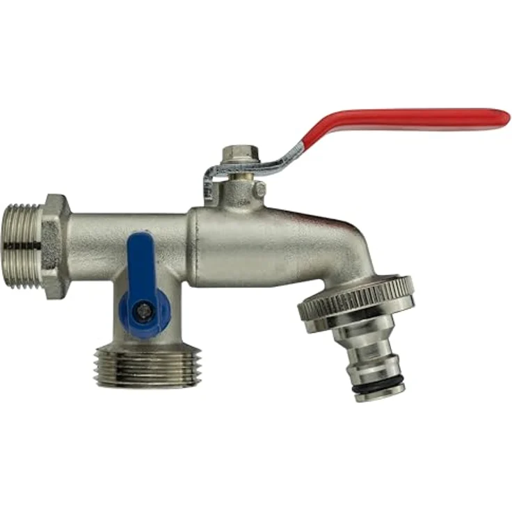 Doppelwasserhahn, 1-2 x 3-4 x 3-4 Zoll Bewässerungszubehör – Bild 2