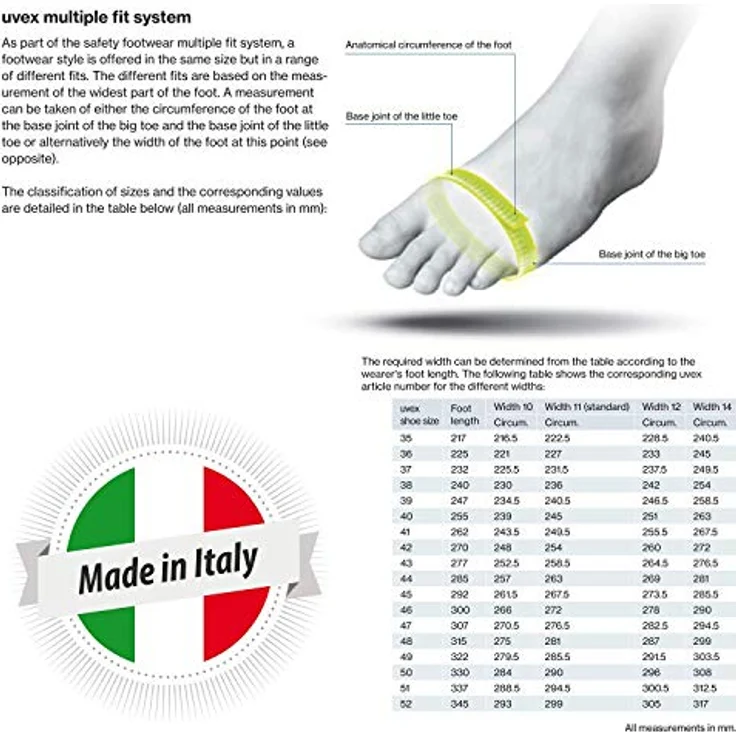 Uvex Safety, Sicherheitshalbschuh S1, metallfrei, ESD, rutschhemmend, Fach für Chromallergiker, Größe 40 – Bild 3