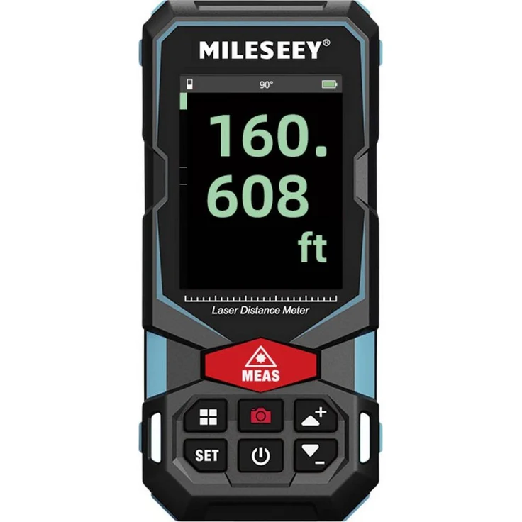 MILESEEY Entfernungsmesser Laser-Entfernungsmesser mit 4-fach Zoom-Kamera, 360°-Neigungssensor und IP65-Schutz