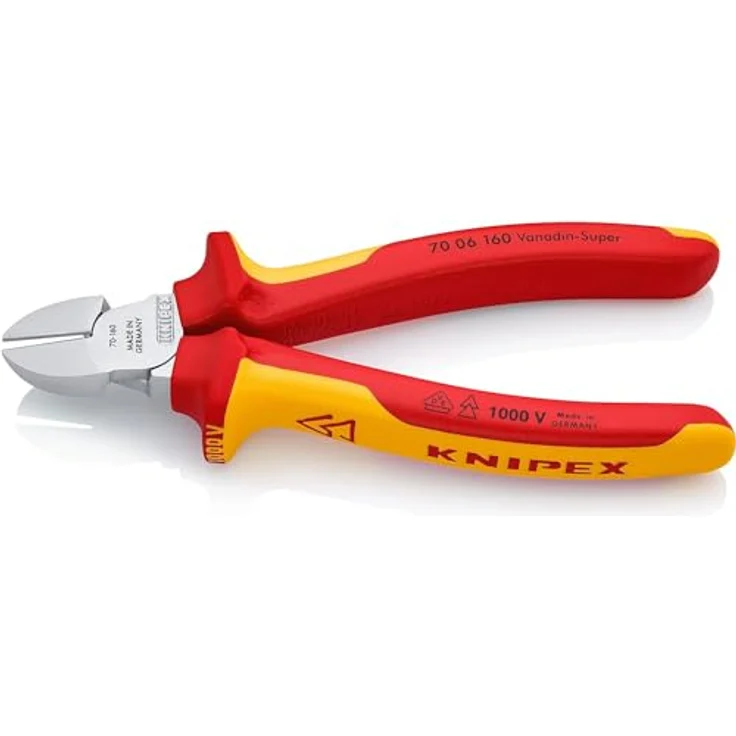 KNIPEX 70 06 160 Seitenschneider isoliert mit Mehrkomponenten-Hüllen, verchromt 160 mm – Bild 2