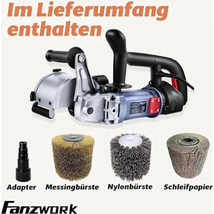 Fanzwork FANZWORK V2 Poliermaschine, 1500W Satiniermaschine mit Staubabsaugung und Zubehör – Bild 7