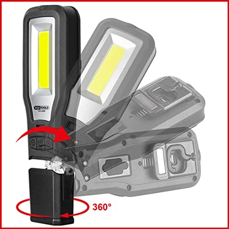 KS Tools 150.4490 Mobile Werkstatt-Handlampe, knickbar, 550 Lumen – Bild 5