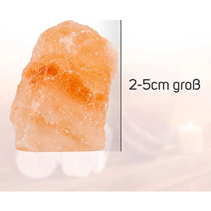 Salzleckstein.shop 2 kg Bergkristall Salz Salzkristall Salzbrocken Saunazubehör Sauna Saunasalz aus Pakistan, 100% NATÜRLICH, 30-60 mm Körnung, rötliche Färbung – Bild 8