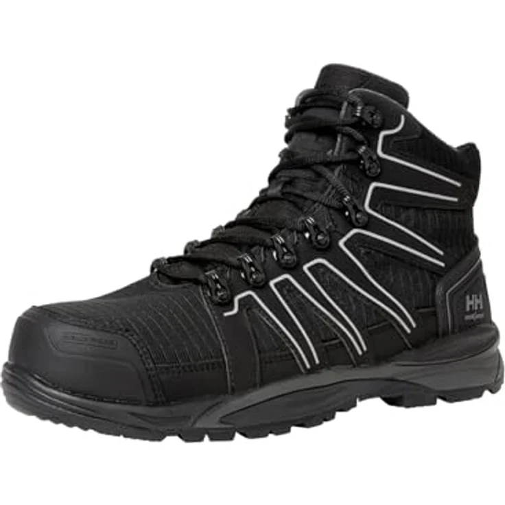 Helly Hansen Manchester Mid S3S, Arbeitsschuhe mit metallfreier Kompositkappe, rutschfester Laufsohle, schwarz, Größe 38 – Bild 1
