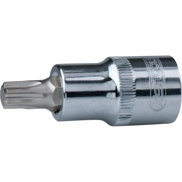 KS Tools Torx-Bit CHROMEplus, 1/2" Stecknuss T30, vernickelter Chrom Vanadium Einsatz, hochglanz verchromt, DIN 3120/ISO 1174 – Bild 1