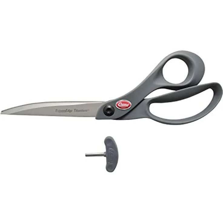 Clauss 18078 Extrem Edge Industrieschere, 9 Zoll, haftabweisende Titannitrid beschichtete Klingen, glasfaserverstärkte Nylongriffe