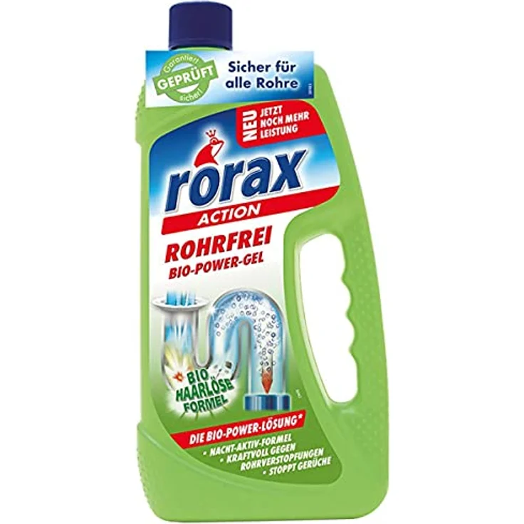 Rorax Rohrfrei Bio-Power-Gel Abflußreiniger - 1 L, umweltschonend und effektiv – Bild 2