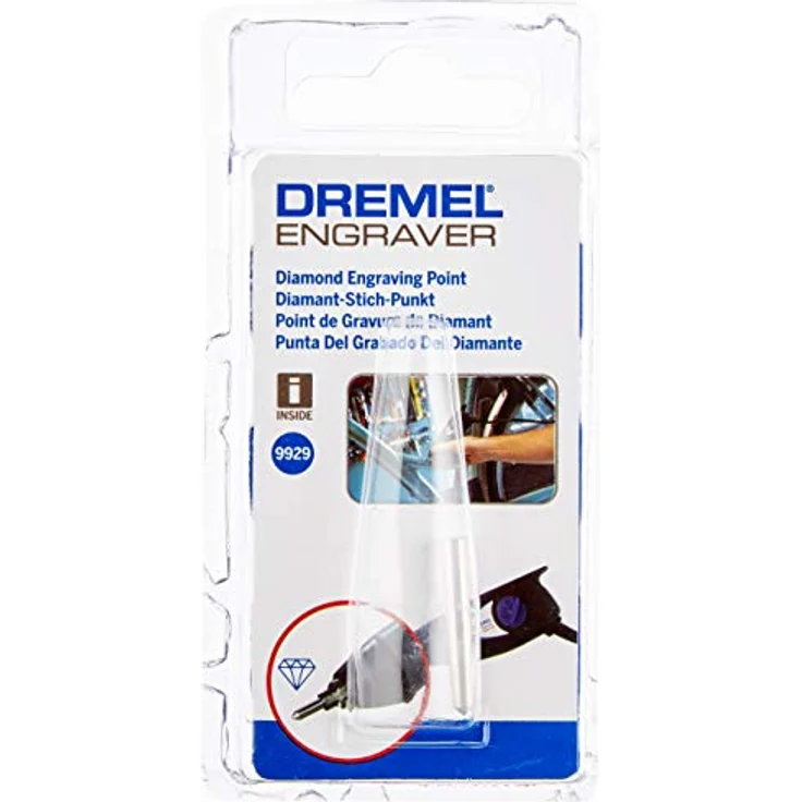 DREMEL Diamant-Gravierspitzen Zubehörsatz für Dremel 920, 3 Gravierspitzen für präzises Gravieren von Keramik, Glas, Holz, Leder und Kunststoffen, Grau – Bild 5