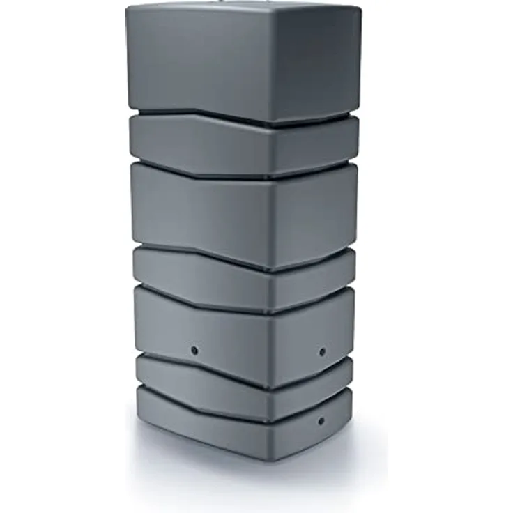 Prosperplast BenOli Regentonne 650L Aqua Tower IDTC 650 Liter in Anthrazit mit Füllautomat und Anschluss-Set, 77,5 x 57,3 x 165 cm