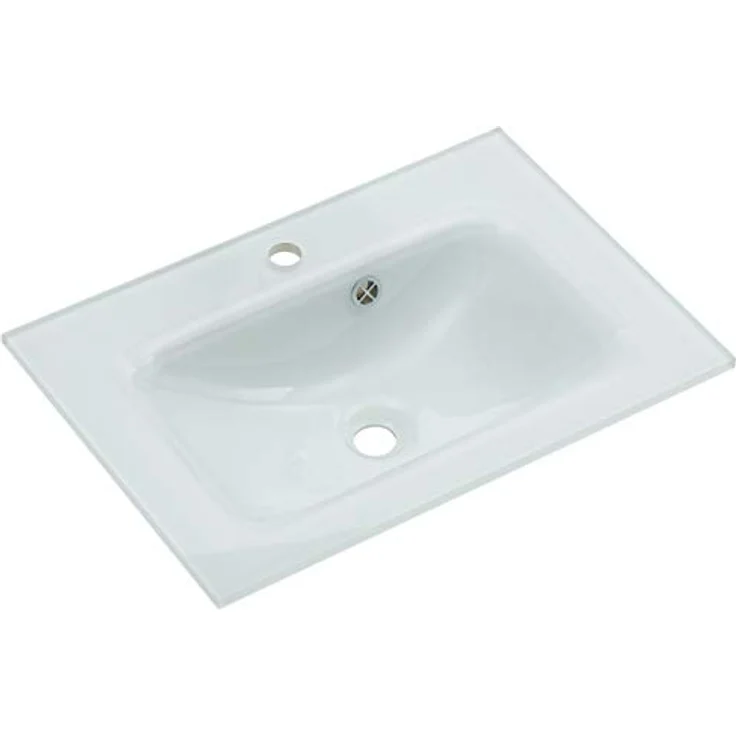 PELIPAL Waschbecken 74,5 x 1,5 x 45 cm (B/H/T), Weiß, montiert geliefert – Bild 1