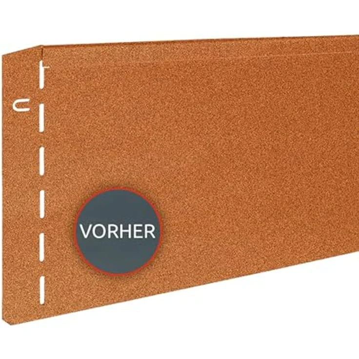 bellissa Rasenkante Metall Corten-Stahl 118x20cm, wetterfest, 5,75m Nutzlänge, stabile Beetabgrenzung mit patentierter Verbindungstechnik – Bild 1