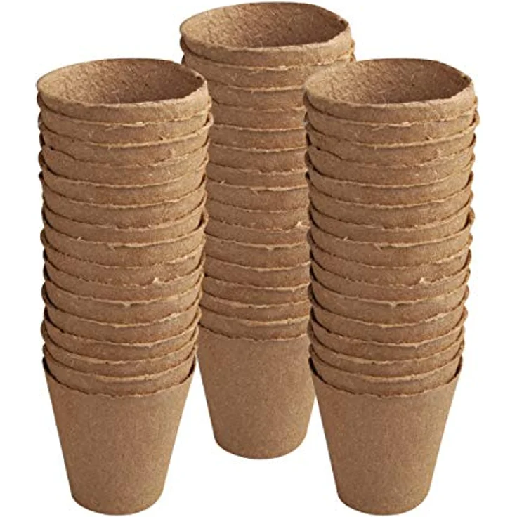 Windhager Anzucht-Töpfe, Pflanztöpfe, Saattopf, Aussaattöpfe, Ziehtöpfe, torffrei, 8 cm rund, 48 STK, 04343 – Bild 5