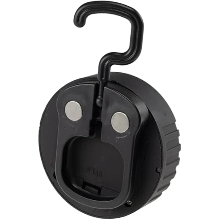 ChiliTec Taschenlampe Arbeitsleuchte mit Magnethalter Haken Batteriebetrieb 3x AAA Batterie Schwarz, Kompakte LED Handleuchte mit 36° Leuchtwinkel – Bild 3