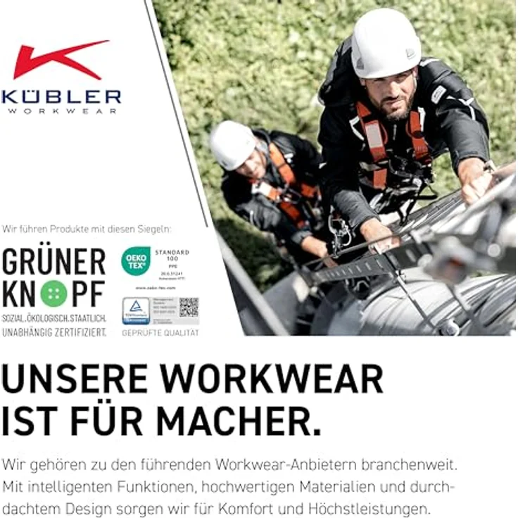 Kübler Arbeitsjacke, Strickjacke mit Teddyfutter, wasserabweisenden Reissverschlüssen und reflektierenden Elementen, Größe L – Bild 2
