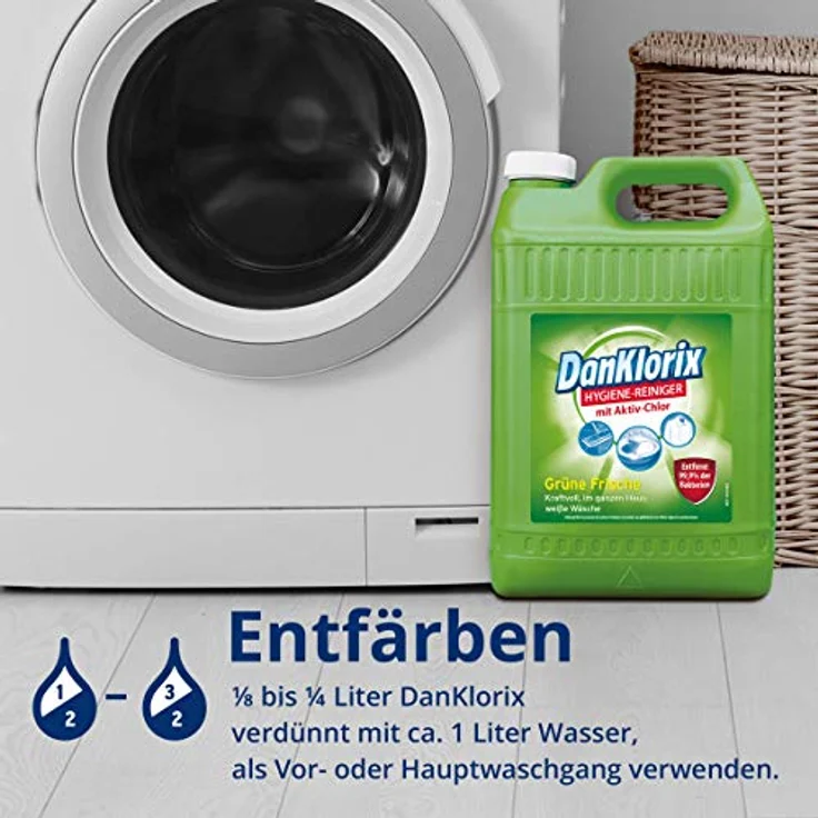 Dan Klorix Hygienereiniger Grüne Frische mit Ativ Chlor 5000ml – Bild 8