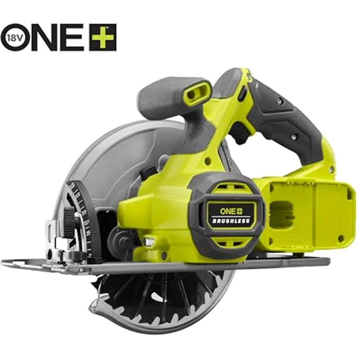 RYOBI 18 V ONE+ Brushless Akku-Handkreissäge RCS18BL-0, 184 mm Sägeblatt, werkzeuglose Einstellungen – Bild 3