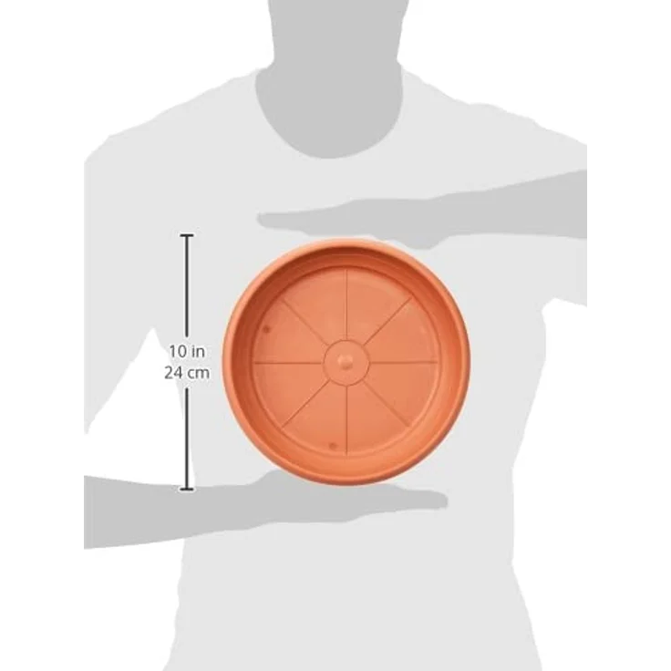 Scheurich Untersetzer aus Kunststoff, Terracotta, 24 cm Durchmesser, 3,5 cm hoch – Bild 5