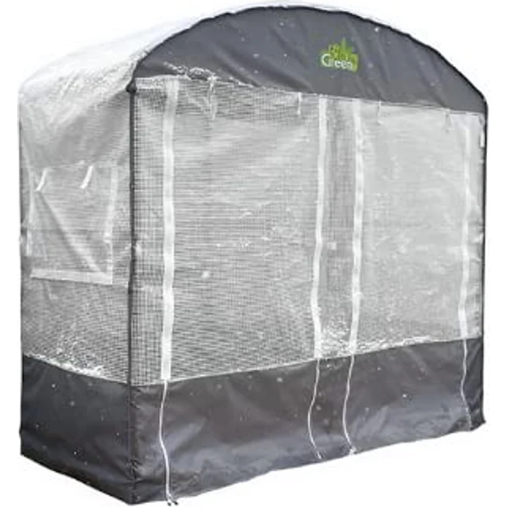 Bio Green Überwinterungszelt Patioflora 80 | Ganzjährig einsetzbar | Stabiler Rahmen | UV-beständige Folie | Inklusive Regal | B 183 x T 83 x H 173 cm – Bild 2