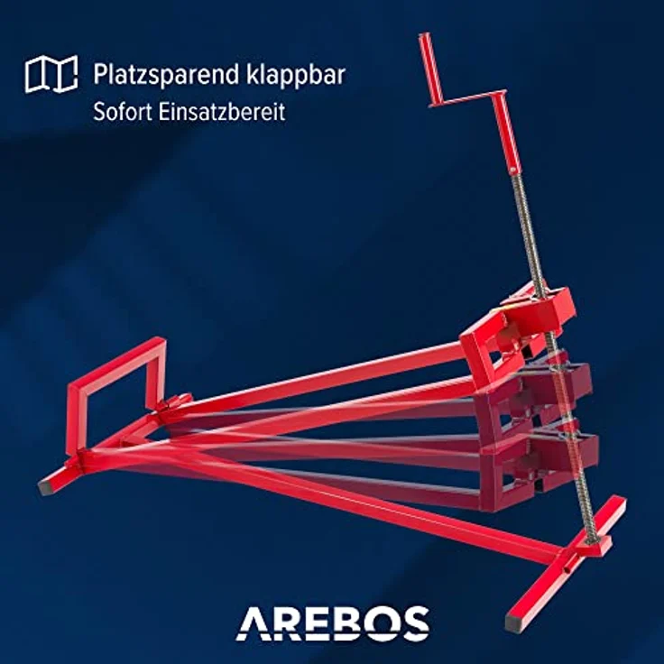 Rasentraktor Heber 400 kg Hebevorrichtung Hebebühne Aufsitzmäher Reinigungshilfe - Rot - Arebos – Bild 4