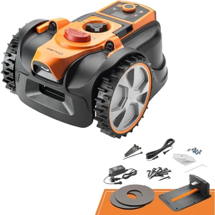 LawnMaster OcuMow AMB16i-500, Roboter-Rasenmäher mit Kamera-Navigation, App-Steuerung und Auto-Charge für Rasenflächen bis 500 m², ohne Begrenzungskabel