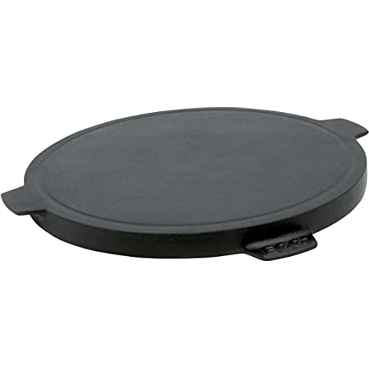 Big Green Egg Grillplatte aus Gusseisen SMX, Ø 26 cm, hitzebeständig und emailliert, kompatibel mit MiniMax, Small und Medium – Bild 2