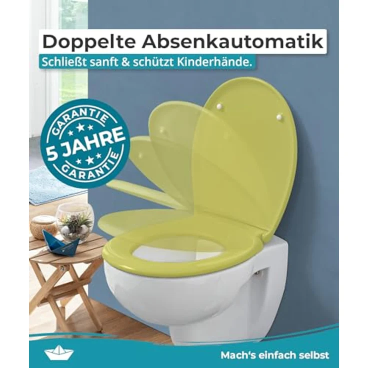 Calmwaters WC Sitz Premium 26LP6228, Oliv-Moosgrün mit Absenkautomatik, antibakteriell, abnehmbar, Duroplast, 250 kg Tragkraft – Bild 3