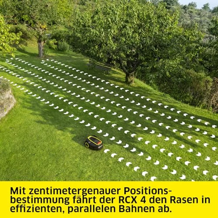 Kärcher Mähroboter RCX 4, GPS-gesteuerter Automatikmäher für Rasenflächen bis 1.500 m² mit Allradantrieb und App-Steuerung – Bild 3